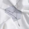 Nuova Collana Lunga in Argento Sterling 925 Semplice Forma Geometrica Collana con Ciondolo Regalo di Compleanno per Donne Gioielli Raffinati