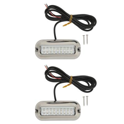 2 st Marin LED-belysning 3,5 Watt Vattentät Akterspegel Båt Undervattenslampa Båt/Yacht Serie Fartyg/Yacht Delar (Vitt Ljus)