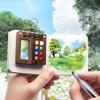 Portable Travel Paint Palette Mini Watercolor Palette Set Portable Watercolor Set Wooden Grid Paint Box Gift for Kids Birthday