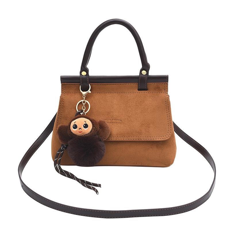 Autumn and winter explosion French retro high-end suede handbag niche commuter fashion messenger women's bag