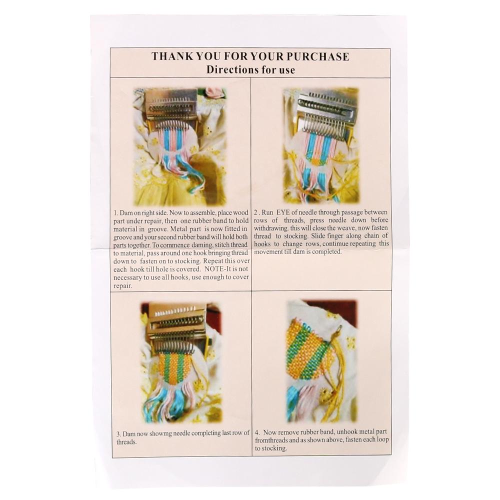 Knitting Tools Small Frame Small Loom Hand Tapestry Wood Loom Weaving Frame Darning Machine For Mending Clothes and JeansGood product