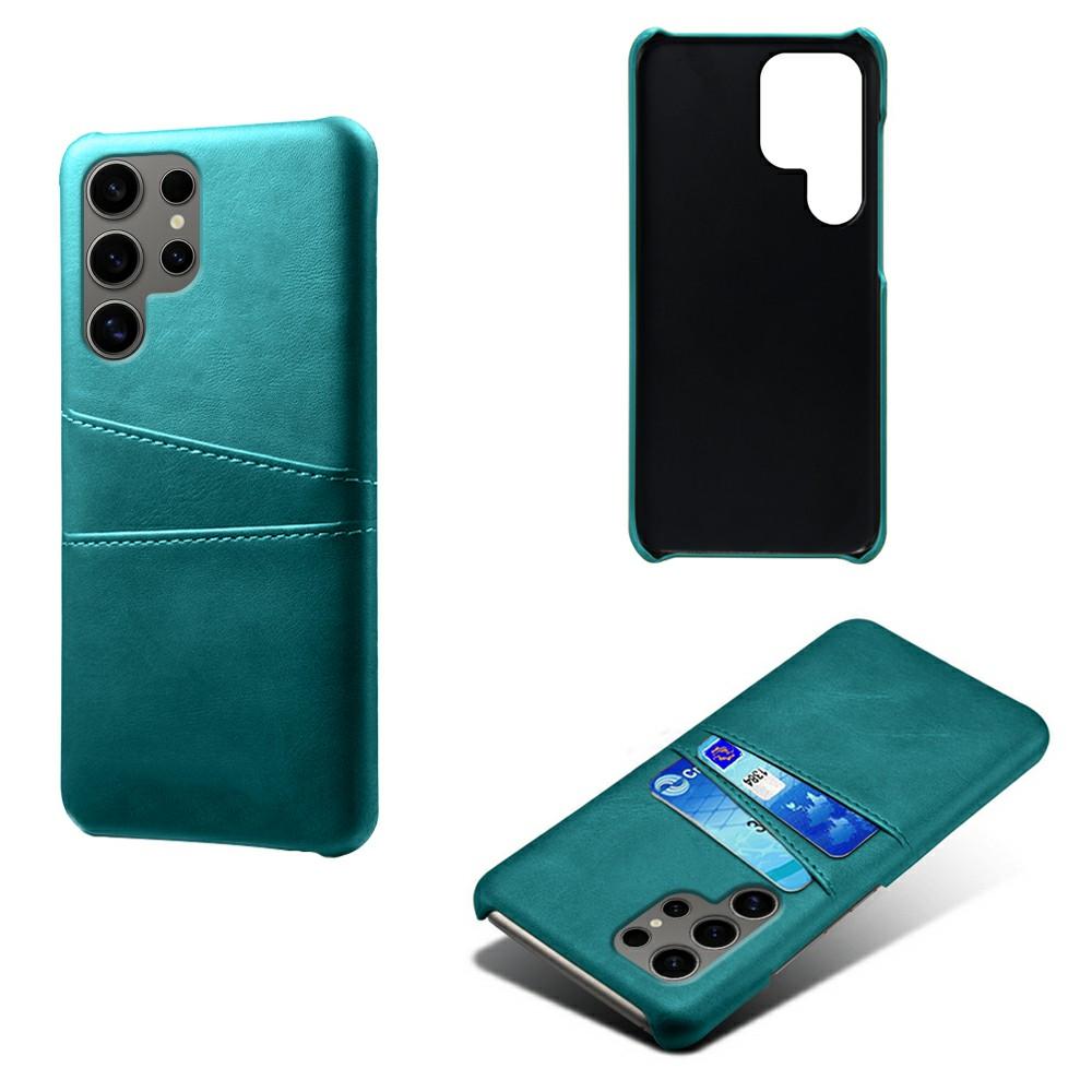 For Samsung Galaxy S25 Ultra Case Dual Card Slots PU Leather+Hard PC Phone Cover