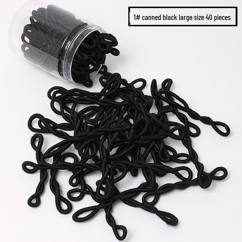 

Японские и корейские резинки для волос с высокой резинкой для женщин и детей - черные резинки для волос