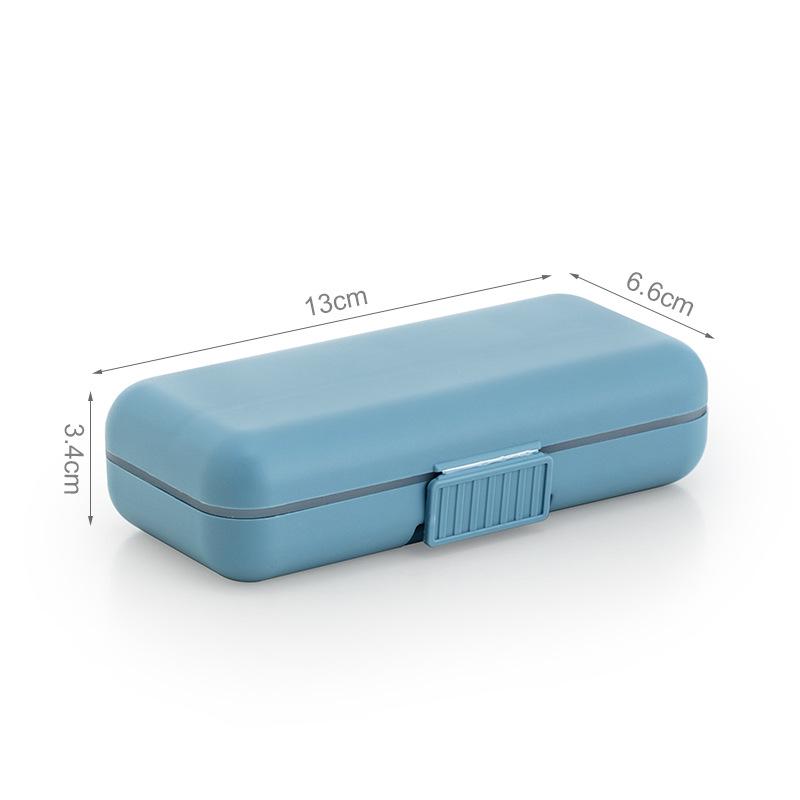 Desktop Mini Seven-Day Pill Organizer with Lid - Portable, Sealed Medicine Storage Box