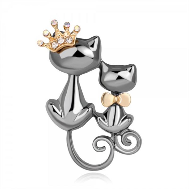 Vintage Luxury Enamel Elephant Brooches For Women Men Rhinestone Animal Dog Moon Star Brooch Pins Clothes Jewelry Accessories