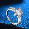 Tide Heart Zircon Ring Seiko Jewelry Copper Jewelry