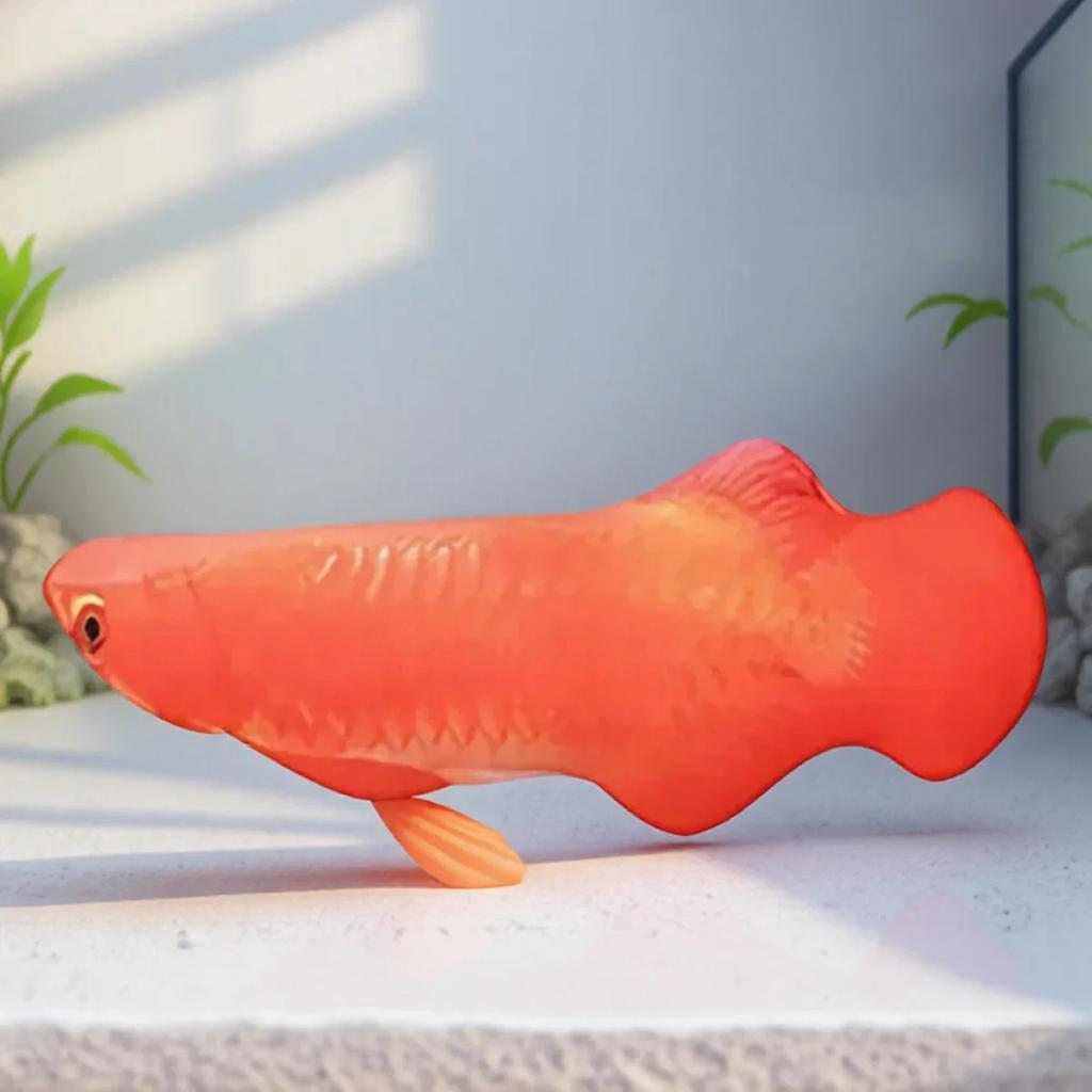 Interactive Catnip Plush Simulation Fish Chew Toys for Cats Soft 3D Fish Shape Catnip Filled Toys