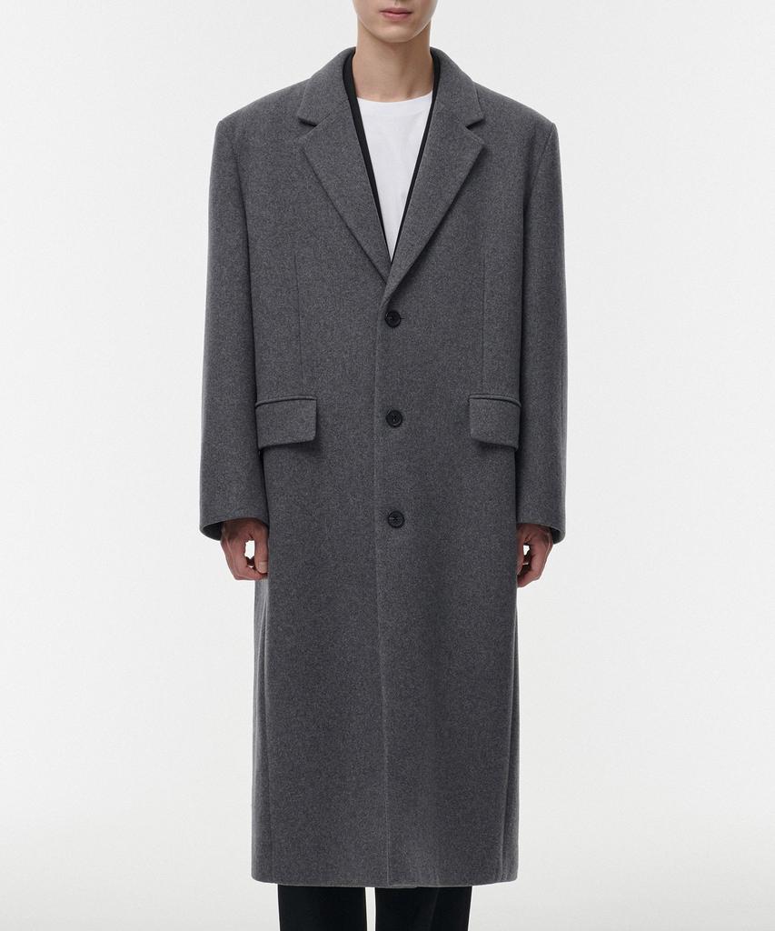 Musinsa Standard Wool Blend Big Daddy Single Maxi Coat [Medium Grey]