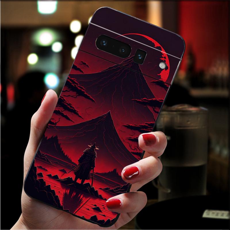 For Google Pixel 10 9 Pro XL Silicone Phone Soft Case For Google Pixel 9A 8A 7A 6A 5 Cover Shell Japanese Samurai Sword Anime