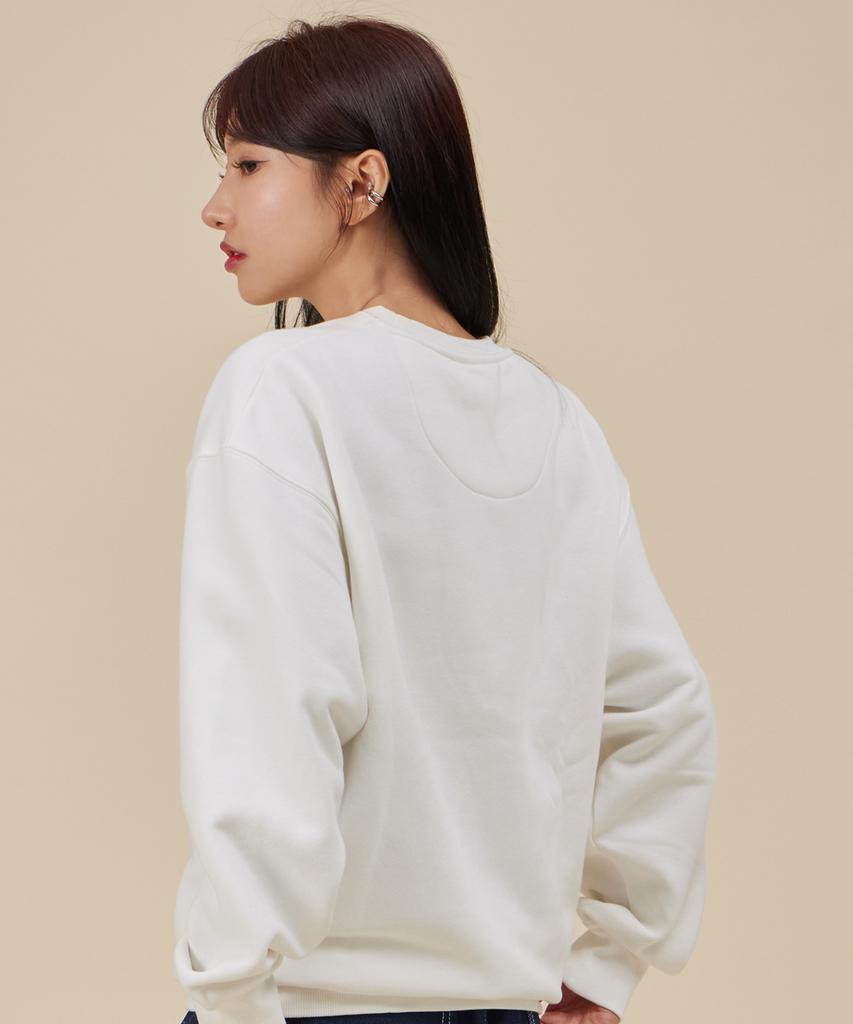 ASTRAL PROJECTION Basic Loose Fit Sweatshirt_White