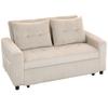 Convertible Sofa Bed, 2-Seater, Corduroy, 157 x 190 cm, Adjustable Backrest, 2 Cushions