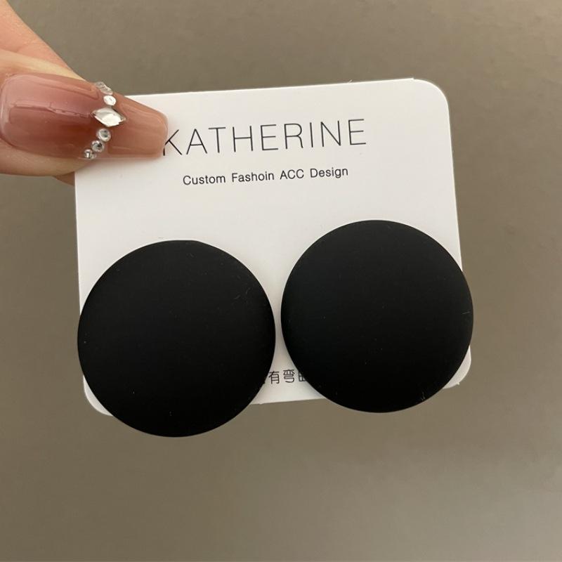 Neue runde bunte Ohrringe für Damen - Bonbonartige fluoreszierende Farbe, Übertriebene große runde Scheiben als Ohrringe.