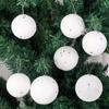 6Pcs Wedding Xmas Tree Ornaments White Foam Hanging Pendant Ball New Year Holiday Supplies