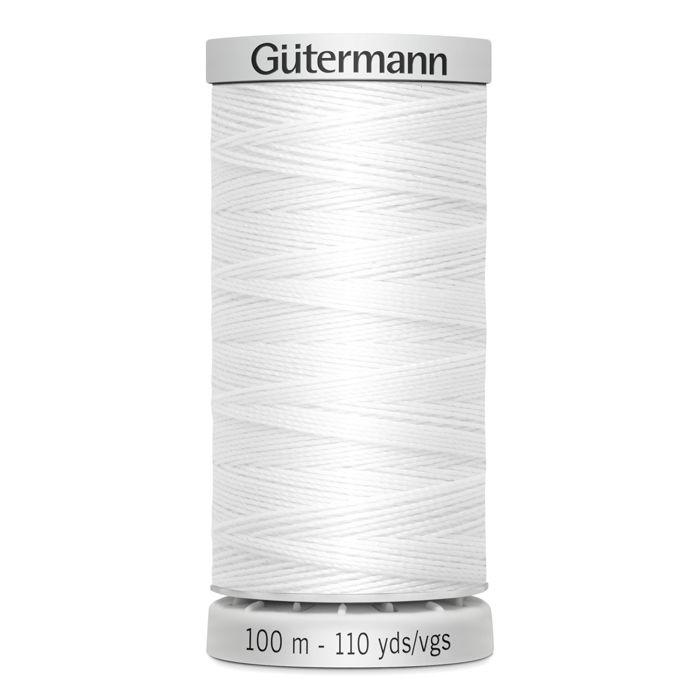 Fil extra fort 100% polyester Gutermann, lot de 5 bobines de 100m - Att 800 - blanc