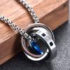 Koreanische Trend-Accessoires Anhänger Drei-Ring-Halsketten-Anhänger Trendiger Marken-Anhänger für Männer und Frauen