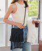 Kobe Lettuce Bohemian Fringe Shoulder Bag for Women, Summer, Resort, Travel [B1618] Free Size, Ivory
