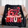 1PC Custom Name Love Friendship Celebration Flannel Blanket Versatile,all-season Throw Suitable for the Living Room,bedroom,camping,travel,and Gift
