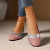 Fashion Soft Leather Round Toe Thick Low Heel Colorblock Single Shoes Women's 2025 Spring and Autumn New French Retro Flats