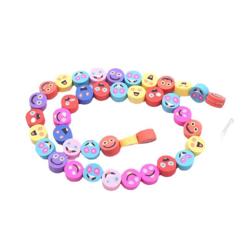 Soft Pottery Beads Beaded Handmade Materials Diy Jewelry Accessories Mobile Phone Chain Bead Separation Mixed Color Soft Pottery Loose Beads