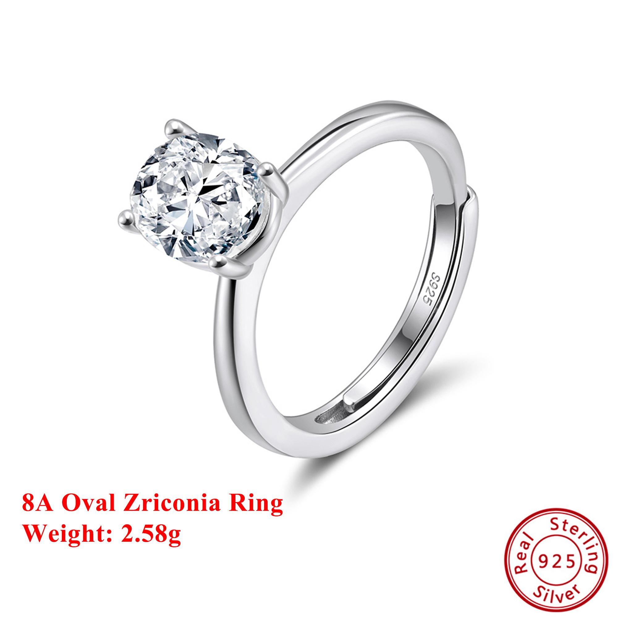 

Effie Queen Genuine 925 Silver 14k Gold 8A Oval Zirconia Ring Simple Jewelry for Women, Men Banquet Party Birthdays Gift LZR35 1CT
