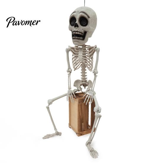 Halloween Party Supplies Posable Skeleton Decoration, 41 Inch Full Body Hanging Human with Movable Joint for Joints Yard Garden Porch Lawn Haunted