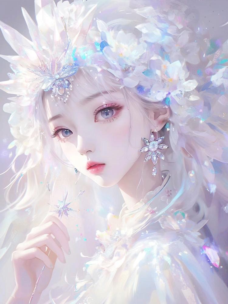 5D DIY Diamond Painting Woman Girl Portrait Full Square Round Girl Mosaic Flower Embroidery Cartoon Needlework Wall Decoration