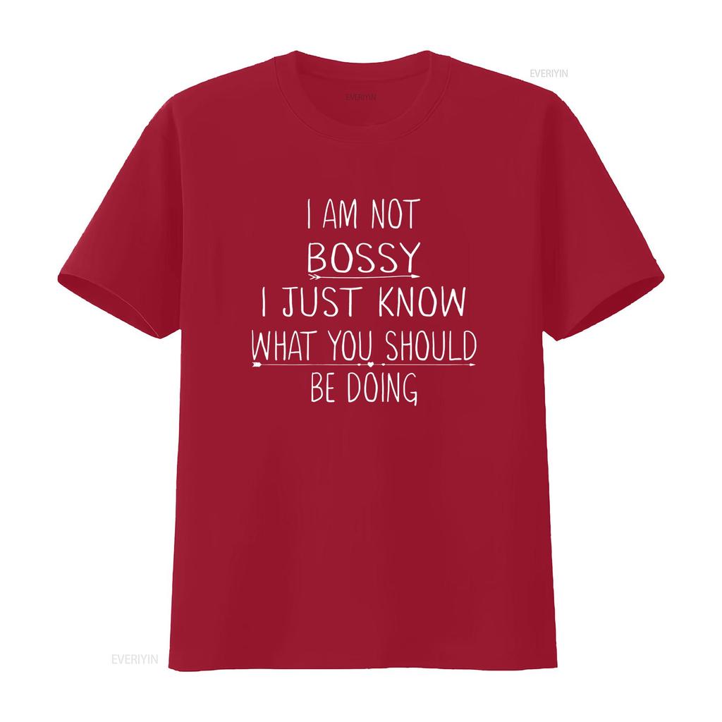 I Am Not Bossy Just Know What You Should Be Doing Funny T Shirt for Women Black 4X Large vintage Washed Breathable Versatile