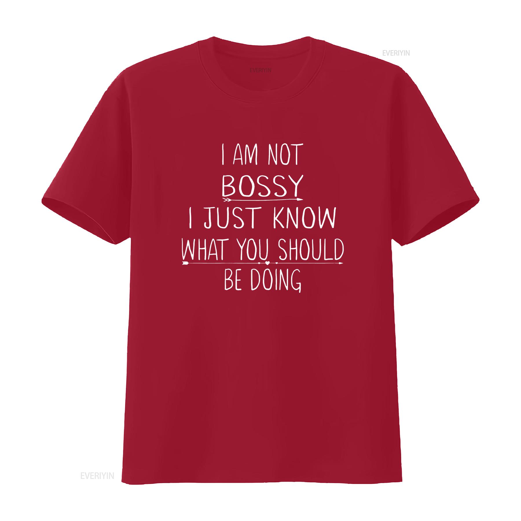 I Am Not Bossy Just Know What You Should Be Doing Funny T Shirt for Women Black 4X Large vintage Washed Breathable Versatile S