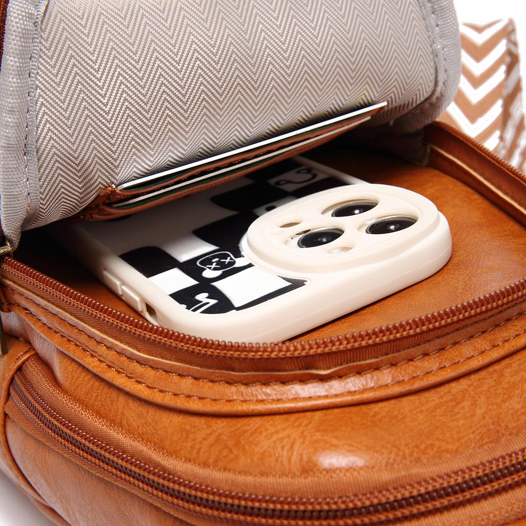 Women's Bag Casual Fashion Retro Breast Bag Solid Color Crossbody Bag Bohemian Style Fanny Bag