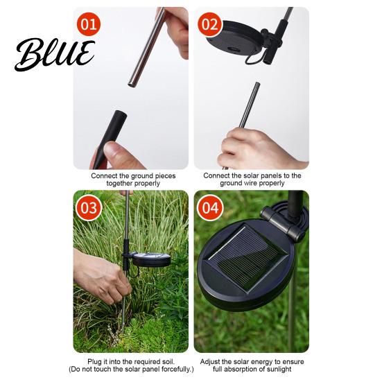 Modern Outdoor Mood Lighting Solar Garden Stake Light 200 LED Dandelion Firework-like Decorative Lights IP65 Waterproof Lamps Landscape with 8 Modes