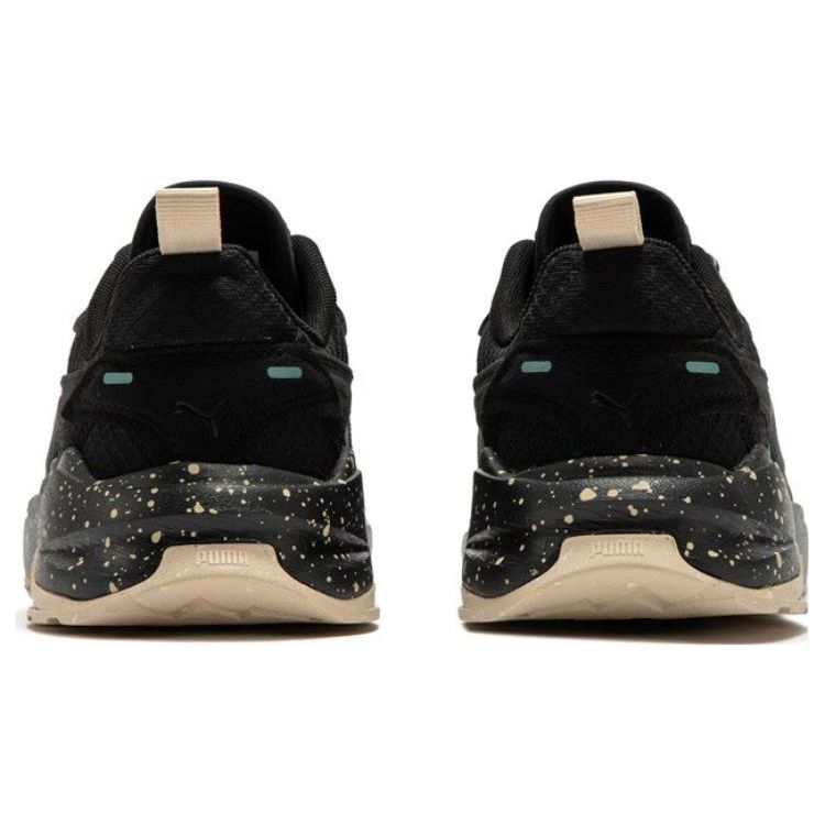 Puma Stride Fabric Synthetic Leather Mesh Casual Low-Top Sneakers Unisex sneakers Black 389424-02