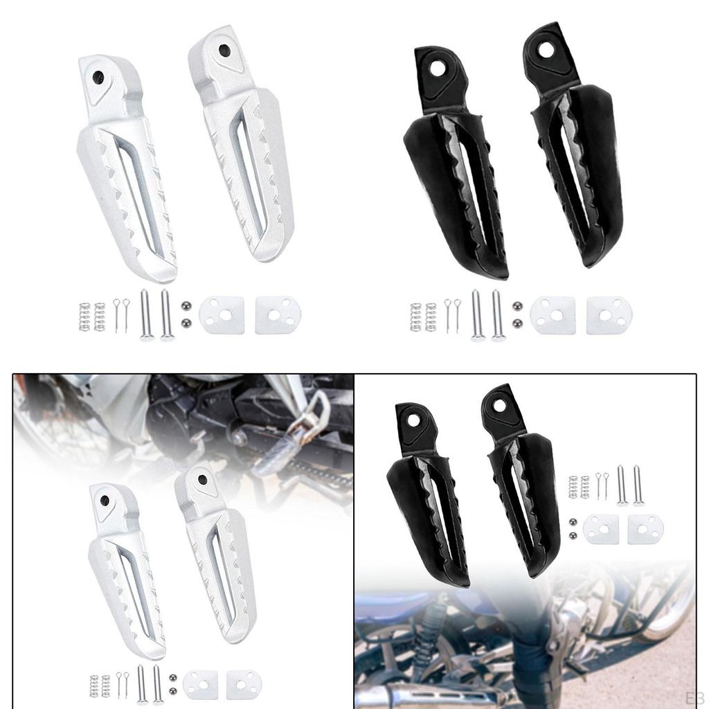 2 Pieces Foldable Foot Rest Pedals Folding Footpegs Motorcycle High Strength Pegs for Scooter