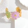 Frisches und Süßes Buntes Emaille-Blumen Offenes Armreif: Luxuriöses High-End-Mode-Edelstahlarmband