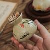 Japansk Keramik Tandstikkerholder Frugtspyd Beholder Krukke Æske Blomstervase Retro Små Vaser Dekoration Tandstikker Dispenserboks