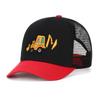 Children's Baseball Cap Cross-Border Hot Sale Cartoon Excavator Embroidery Pattern Mesh 100% Polyester 6-Panel Unisex Curved Cap