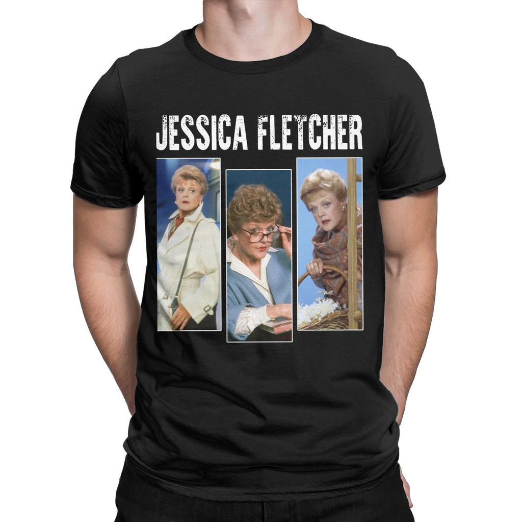 Three Faces Murder She Wrote Fletcher T Shirt for Men 100% Cotton Funny T-Shirt Crewneck Tees Short Sleeve Clothes Birthday Gift