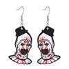 Halloween Bloody Clown Earrings: Spooky Acrylic Jewelry for Ghost Festival