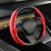 Winter Steering Wheel Cover for Telsa Model 3 Y Carbon Fiber Steering Wheel Cover Warm Cold-Resistant Anti-Slip Case