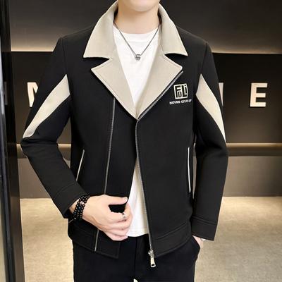 Men's Jackets Spring and Autumn New Style Suit Collar Jackets Korean Style Trendy Lapel Jackets Casual Tops