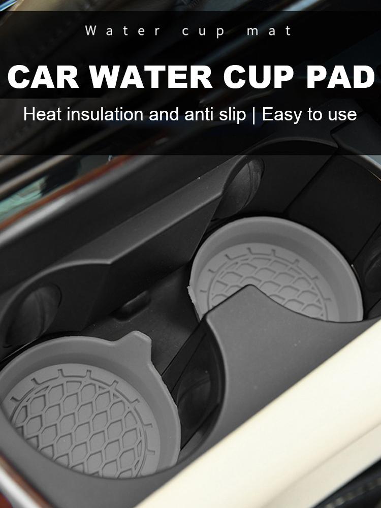 Anti-skid Cup Bottle Mat Silicone Non-slip Water Cup Pad Waterproof Vehicle Interior Cup Mat Insulated Automobile Interior Parts
