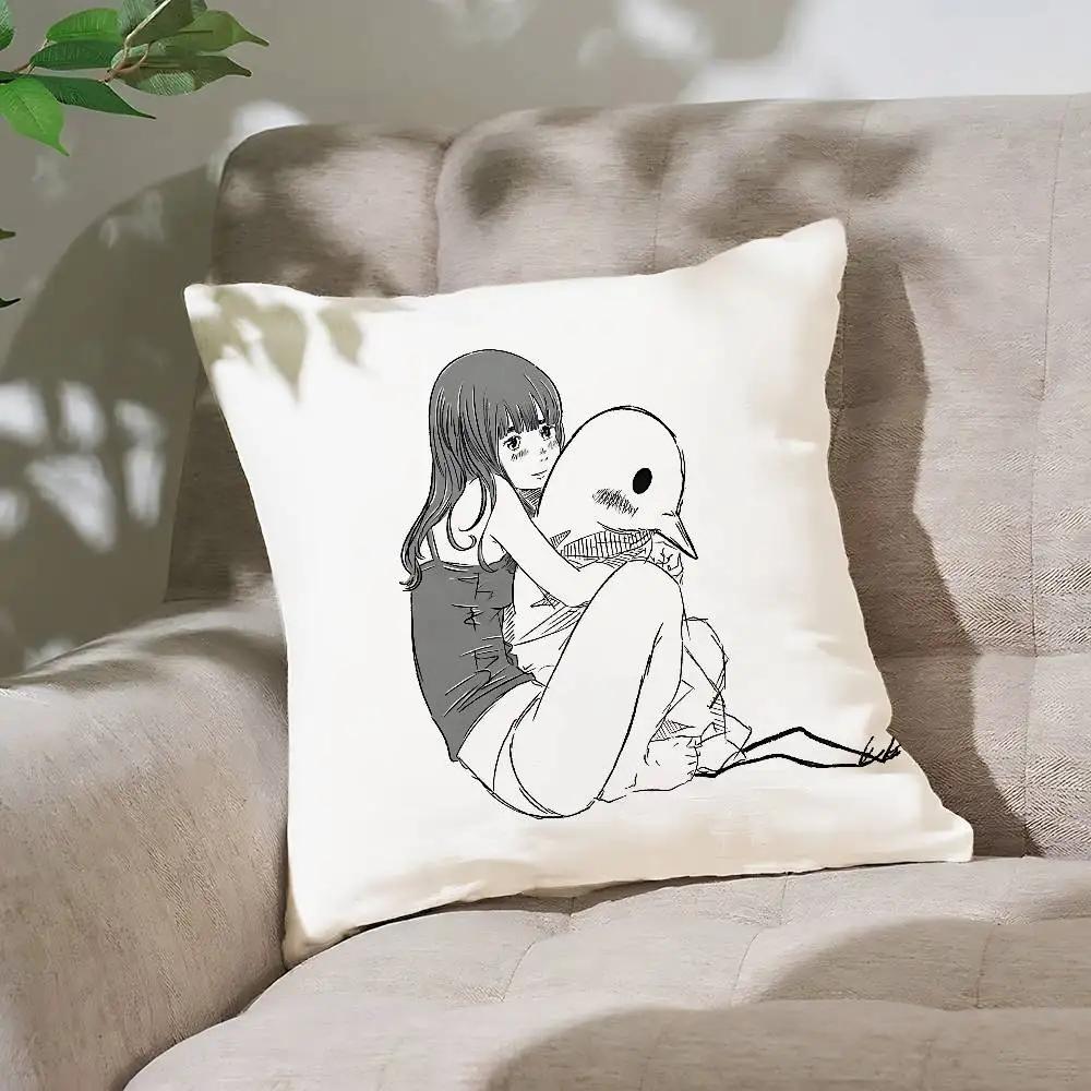 Goodnight Punpun Pillow Case Cushion Cover Soft Cute Throw Pillow Case For Car Sofa Pillowcase Polyester With Zipper
