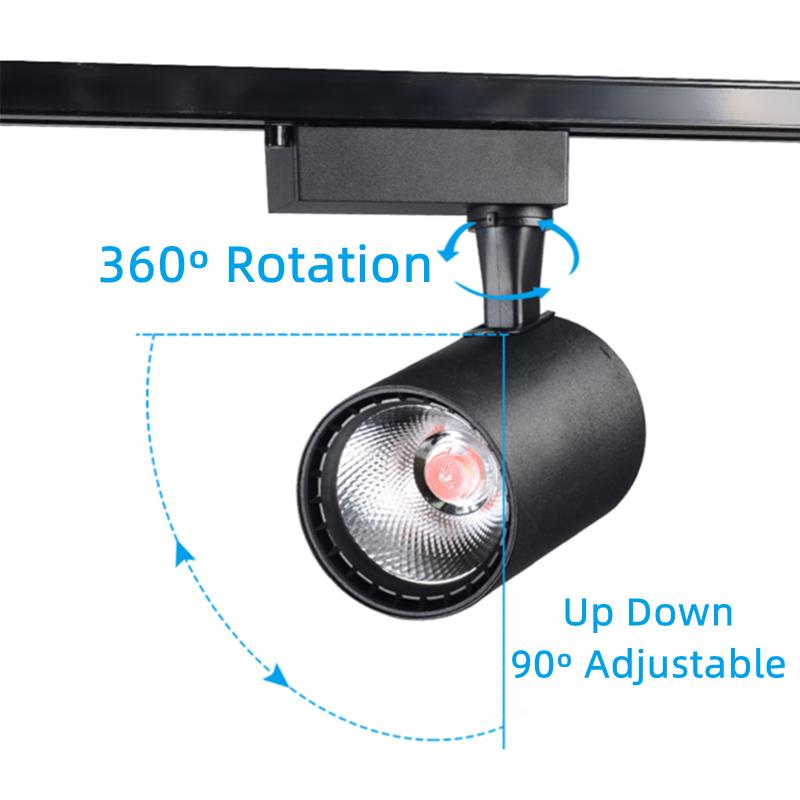 RGB LED Ceiling Track Light 12W/15W/20W Colorful COB Phase Wall Rail Spotlight Stage KTV Cloth Shop Track Lighting System AC220V