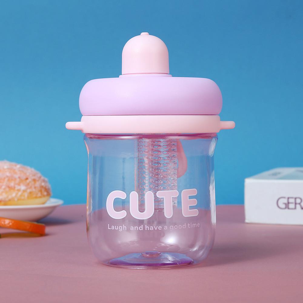 

Модный пластиковый стакан с повседневным принтом букв, устойчивый к высоким температурам фиолетовый