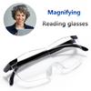 1.6 Times Magnification Men Reading Glasses Rimless Big Vision Magnifying Portable Plastic Presbyopia Glasses Women Diopter 250