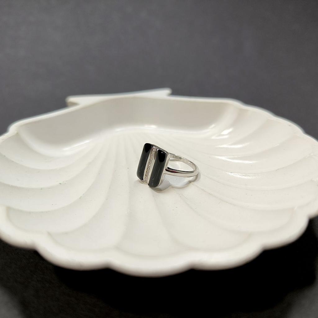 Bague en argent avec onyx naturel, poids du produit 2,83 g (60002123)