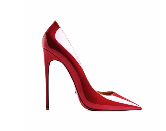 

Размер 47Черная лакированная кожа Высокие каблуки 12см Женские Острый носок Туфли-стилеты Новая Осень Сексуальная Одинарная обувь Женские Туфли 47 вино красного