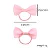 Children’s 2-inch Solid Color Ribbed Hair Tie with Bow – Girls' Flat Knot Elastic Hair Accessories