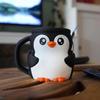1 Set Penguin Ice Cream Pint Cup Holder with Hidden Snack Drawer Spoon Holder Reusable Ice Cream Container Holder Kitchen Gadgets