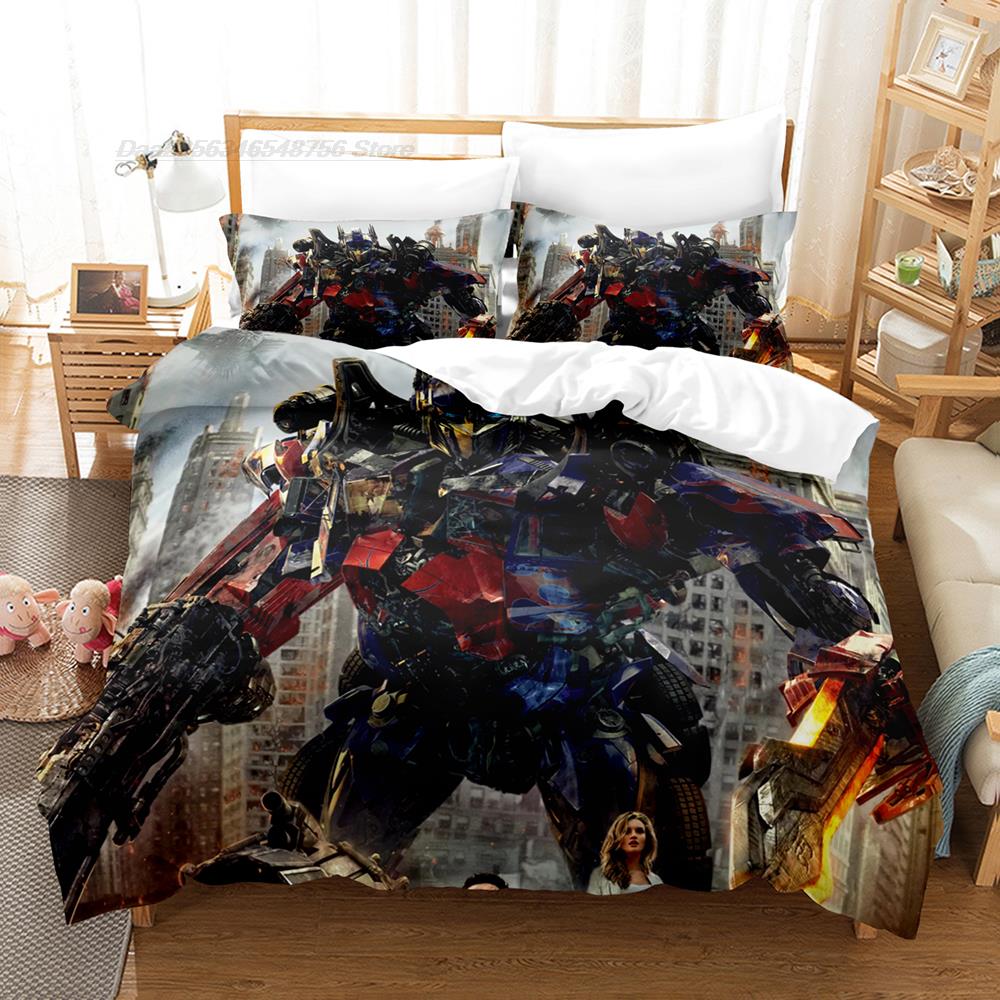 Transformers Bedding Set Single Twin Full Queen King Size Bed Set Aldult Kid Bedroom Duvetcover Sets 3D Print 2022 bed sheet set