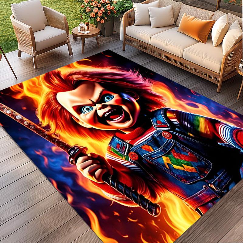 Bride of Chucky Print Rug, Washable Floor Carpet, For Entryway Dorm Laundry Room Office Study, Home Decor Birthday Christmas Gift